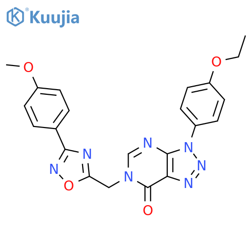 3-(4-ethoxyphenyl)-6-{[3-(4-methoxyphenyl)-1,2,4-oxadiazol-5-yl]methyl}-3H,6H,7H-[1,2,3]triazolo[4,5-d]pyrimidin-7-one structure