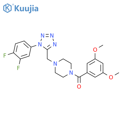 1-{[1-(3,4-difluorophenyl)-1H-1,2,3,4-tetrazol-5-yl]methyl}-4-(3,5-dimethoxybenzoyl)piperazine structure