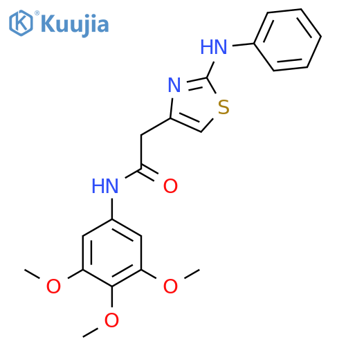 2-[2-(phenylamino)-1,3-thiazol-4-yl]-N-(3,4,5-trimethoxyphenyl)acetamide structure