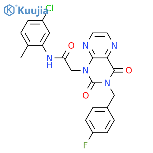 N-(5-chloro-2-methylphenyl)-2-{3-[(4-fluorophenyl)methyl]-2,4-dioxo-1,2,3,4-tetrahydropteridin-1-yl}acetamide structure