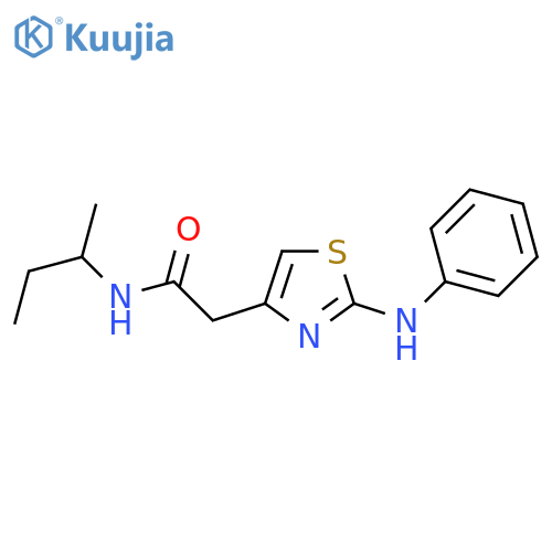 N-(butan-2-yl)-2-[2-(phenylamino)-1,3-thiazol-4-yl]acetamide structure