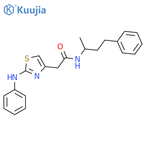 2-[2-(phenylamino)-1,3-thiazol-4-yl]-N-(4-phenylbutan-2-yl)acetamide structure