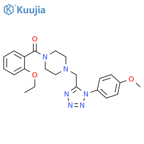 1-(2-ethoxybenzoyl)-4-{[1-(4-methoxyphenyl)-1H-1,2,3,4-tetrazol-5-yl]methyl}piperazine structure