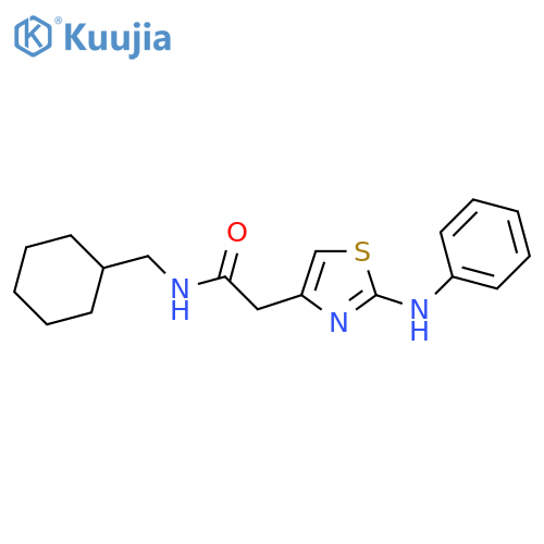 N-(cyclohexylmethyl)-2-[2-(phenylamino)-1,3-thiazol-4-yl]acetamide structure