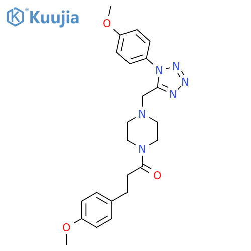 3-(4-methoxyphenyl)-1-(4-{[1-(4-methoxyphenyl)-1H-1,2,3,4-tetrazol-5-yl]methyl}piperazin-1-yl)propan-1-one structure