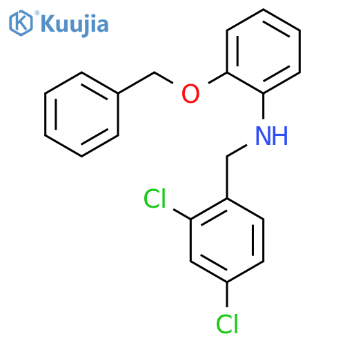 2-(Benzyloxy)-N-(2,4-dichlorobenzyl)aniline structure