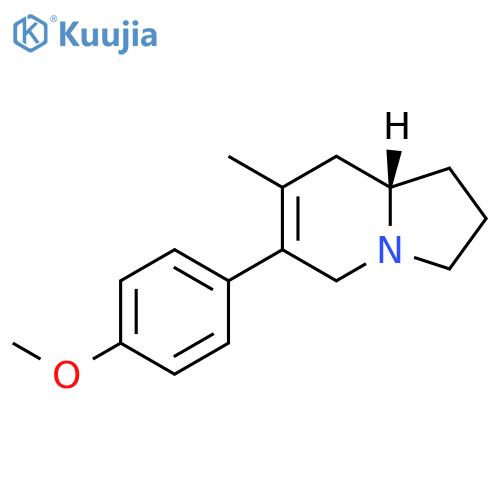 Indolizine, 1,2,3,5,8,8a-hexahydro-6-(4-methoxyphenyl)-7-methyl-, (S)- structure