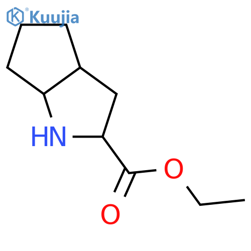 Cyclopenta[b]pyrrole-2-carboxylicacid, octahydro-, ethyl ester, (2R,3aR,6aR)-rel- structure