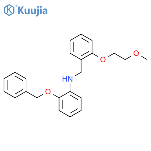 2-(Benzyloxy)-N-[2-(2-methoxyethoxy)benzyl]aniline structure