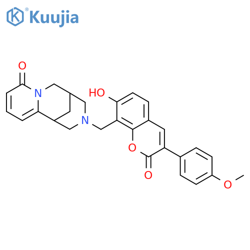 11-{[7-hydroxy-3-(4-methoxyphenyl)-2-oxo-2H-chromen-8-yl]methyl}-7,11-diazatricyclo[7.3.1.0^{2,7}]trideca-2,4-dien-6-one structure