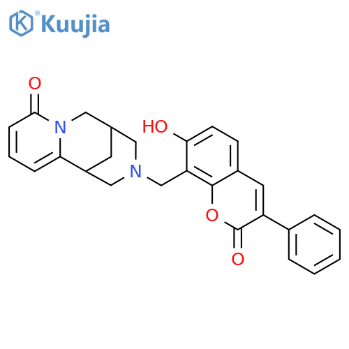 11-[(7-hydroxy-2-oxo-3-phenyl-2H-chromen-8-yl)methyl]-7,11-diazatricyclo[7.3.1.0^{2,7}]trideca-2,4-dien-6-one structure