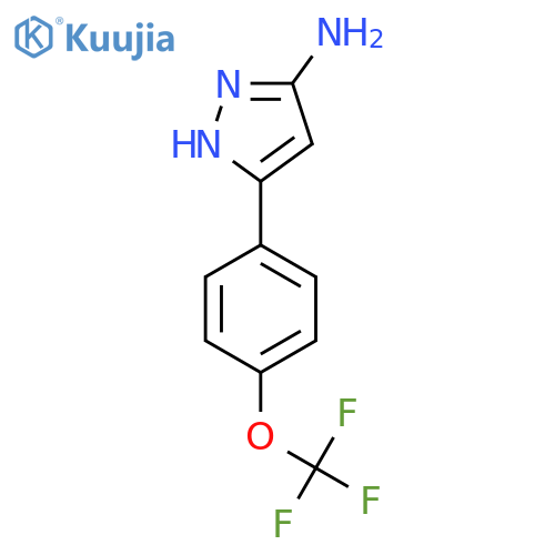 1H-Pyrazol-3-amine, 5-[4-(trifluoromethoxy)phenyl]- structure