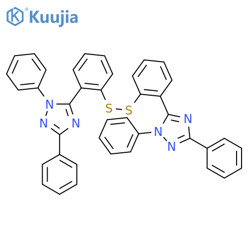 1H-1,2,4-Triazole, 5,5'-(dithiodi-2,1-phenylene)bis[1,3-diphenyl- structure