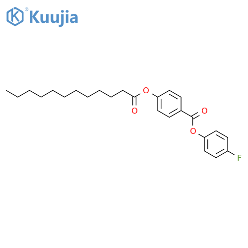 Benzoic acid, 4-[(1-oxododecyl)oxy]-, 4-fluorophenyl ester structure