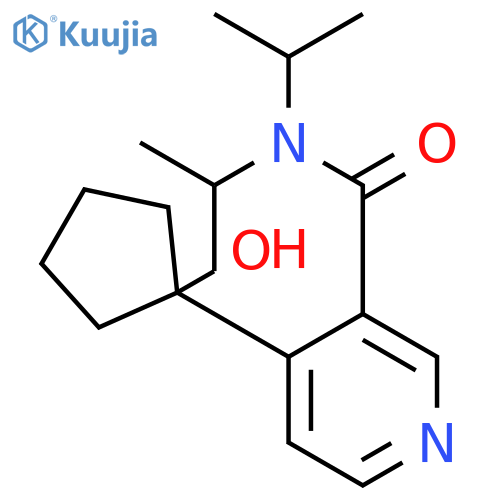 3-Pyridinecarboxamide, 4-(1-hydroxycyclopentyl)-N,N-bis(1-methylethyl)- structure