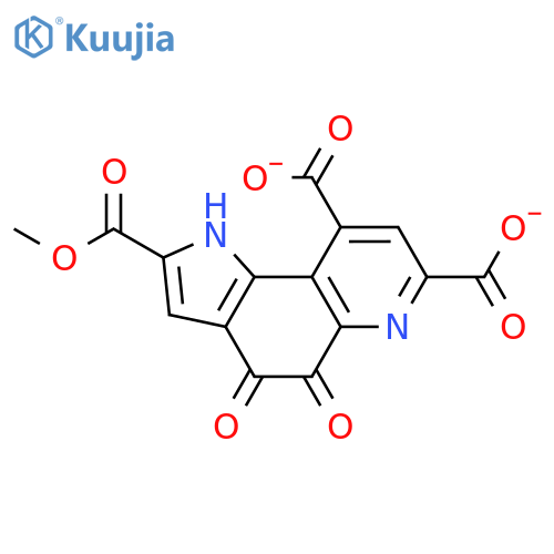 1H-Pyrrolo[2,3-f]quinoline-2,7,9-tricarboxylic acid, 4,5-dihydro-4,5-dioxo-, 2-methyl ester structure