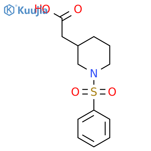 [1-(Phenylsulfonyl)piperidin-3-yl]acetic acid structure