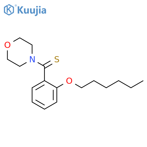 Morpholine, 4-[[2-(hexyloxy)phenyl]thioxomethyl]- structure