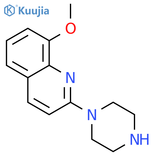 Quinoline, 8-methoxy-2-(1-piperazinyl)- structure