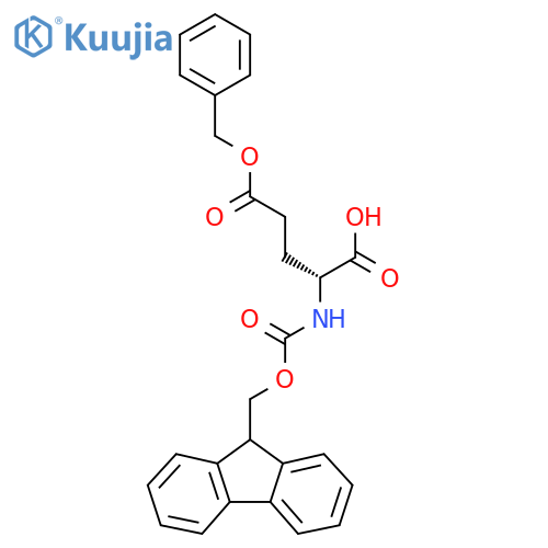 (R)-2-((((9H-fluoren-9-yl)methoxy)carbonyl)amino)-5-(benzyloxy)-5-oxopentanoic acid structure