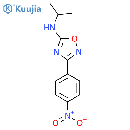 N-isopropyl-3-(4-nitrophenyl)-1,2,4-oxadiazol-5-amine structure