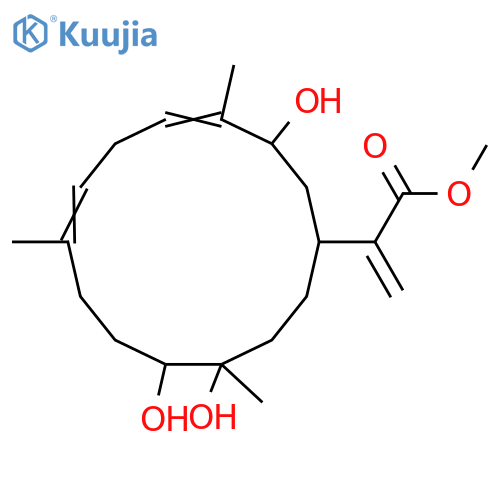 3,11,12-Trihydroxy-4,7,15(17)-cembratrien-16-oic acid; (1R,3S,4E,7E,11S,12R)-form, Me ester structure