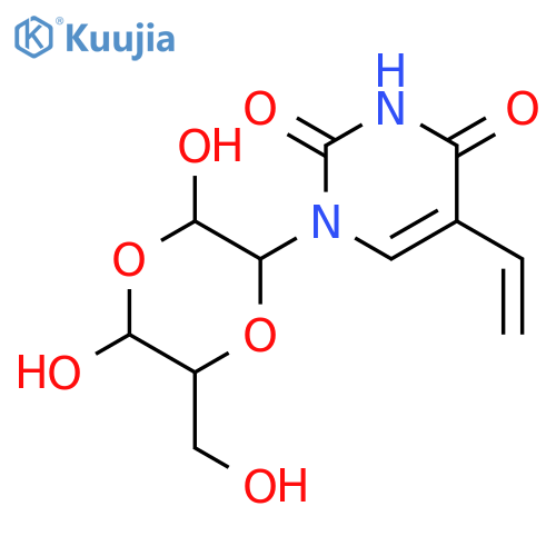 2,4(1H,3H)-Pyrimidinedione, 1-[3,5-dihydroxy-6-(hydroxymethyl)-1,4-dioxan-2-yl]-5-ethenyl- structure