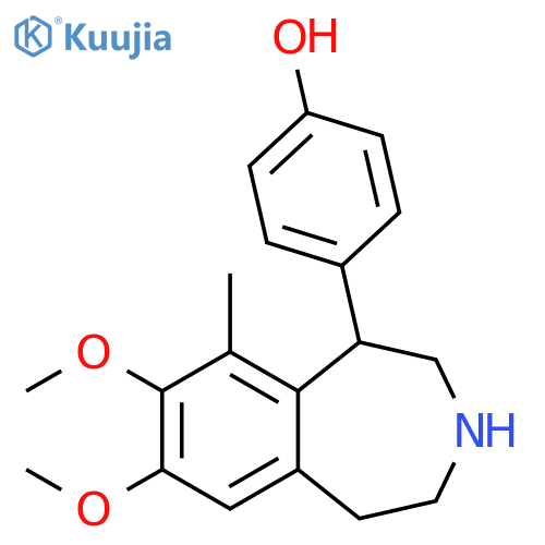 Phenol,4-(2,3,4,5-tetrahydro-7,8-dimethoxy-9-methyl-1H-3-benzazepin-1-yl)- structure