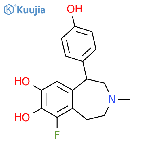 1H-3-Benzazepine-7,8-diol,6-fluoro-2,3,4,5-tetrahydro-1-(4-hydroxyphenyl)-3-methyl- structure