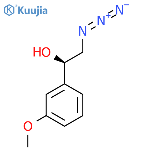 (1R)-2-azido-1-(3-methoxyphenyl)ethan-1-ol structure