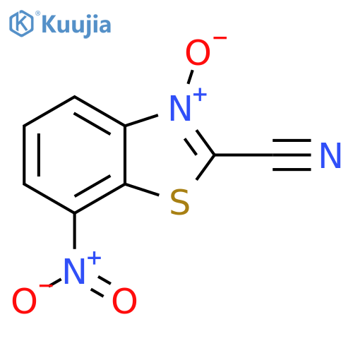 2-Benzothiazolecarbonitrile, 7-nitro-, 3-oxide structure