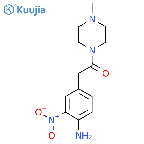 Piperazine, 1-[(4-amino-3-nitrophenyl)acetyl]-4-methyl- structure