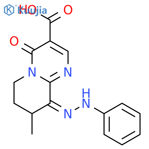 4H-Pyrido[1,2-a]pyrimidine-3-carboxylic acid, 6,7,8,9-tetrahydro-8-methyl-4-oxo-9-(phenylhydrazono)-, (Z)- structure