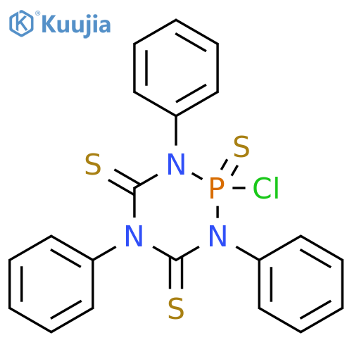 1,3,5,2-Triazaphosphorine-4,6(1H,5H)-dithione, 2-chlorodihydro-1,3,5-triphenyl-, 2-sulfide structure