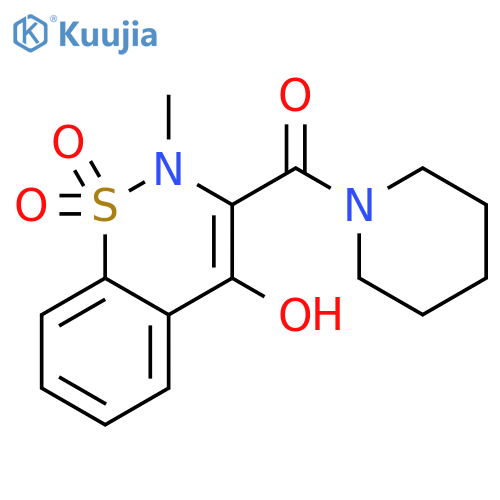 Piperidine, 1-[(4-hydroxy-2-methyl-1,1-dioxido-2H-1,2-benzothiazin-3-yl)carbonyl]- structure