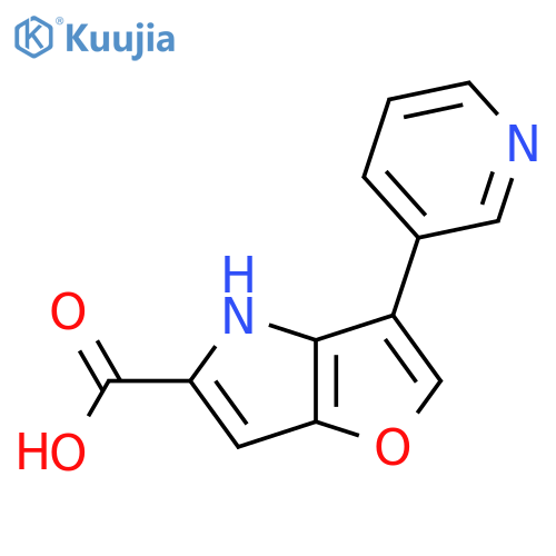 3-(Pyridin-3-yl)-4H-furo[3,2-b]pyrrole-5-carboxylic acid structure