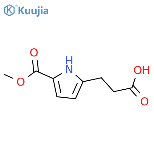 3-[5-(methoxycarbonyl)-1H-pyrrol-2-yl]propanoic acid structure