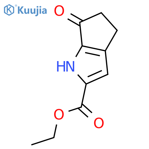 ethyl 6-oxo-4,5-dihydro-1H-cyclopenta[b]pyrrole-2-carboxylate structure