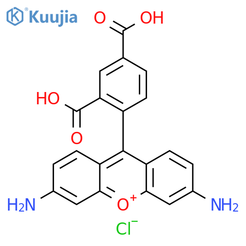 Xanthylium, 3,6-diamino-9-(2,4-dicarboxyphenyl)-, chloride (1:1) structure