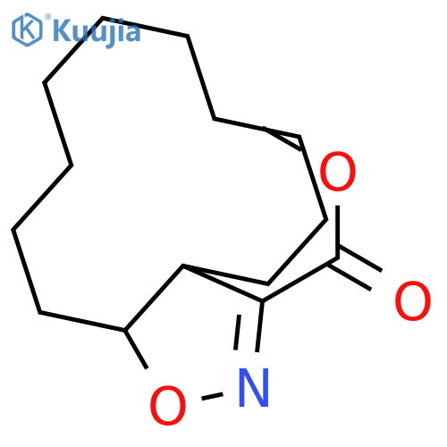 Cyclododec[d]isoxazole-3-carboxylic acid, 3a,4,5,6,7,8,9,10,11,12,13,13a-dodecahydro-, methyl ester structure