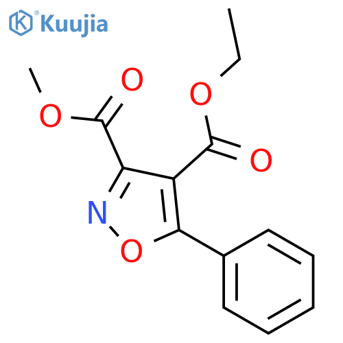 3,4-Isoxazoledicarboxylicacid, 5-phenyl-, 4-ethyl 3-methyl ester structure