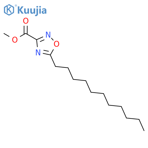 1,2,4-Oxadiazole-3-carboxylic acid, 5-undecyl-, methyl ester structure