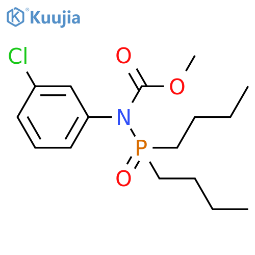 Carbamic acid, (3-chlorophenyl)(dibutylphosphinyl)-, methyl ester structure
