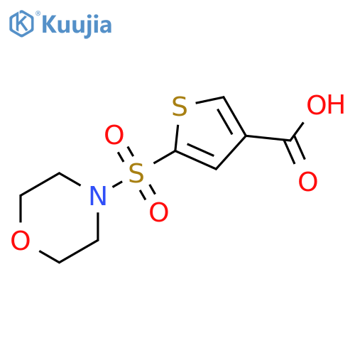 5-(morpholine-4-sulfonyl)thiophene-3-carboxylic acid structure