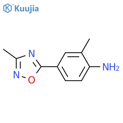 2-methyl-4-(3-methyl-1,2,4-oxadiazol-5-yl)aniline structure