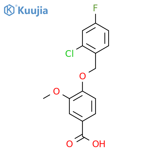 4-(2-Chloro-4-fluorobenzyl)oxy-3-methoxybenzoic Acid structure