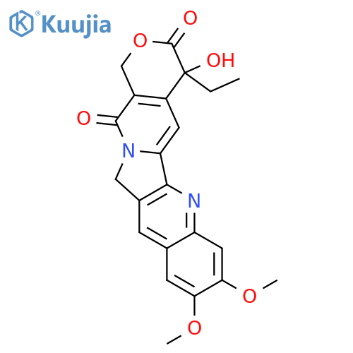 1H-Pyrano[3',4':6,7]indolizino[1,2-b]quinoline-3,14(4H,12H)-dione,4-ethyl-4-hydroxy-8,9-dimethoxy- structure