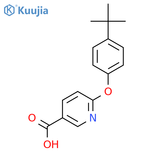 6-(4-Tert-butylphenoxy)pyridine-3-carboxylic acid structure