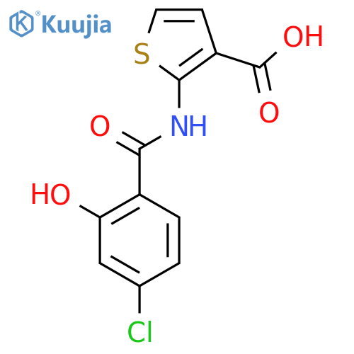 2-(4-Chloro-2-hydroxybenzamido)thiophene-3-carboxylic acid structure