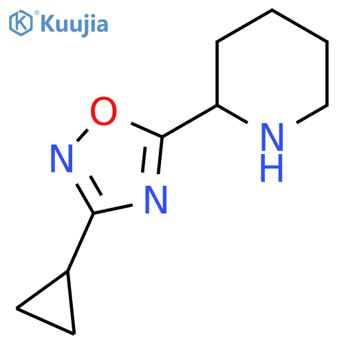 2-(3-Cyclopropyl-1,2,4-oxadiazol-5-yl)piperidine structure